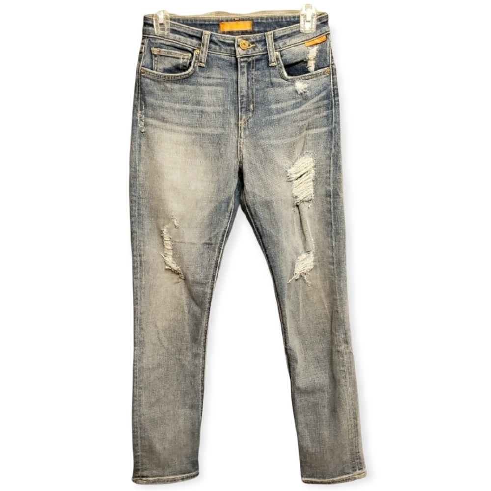 Distressed Slim Relaxed Skinny Jeans Size 25